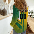 Personalized Australia Soccer Kangaroo Women Casual Shirt Australia Flag Athletic Mascot Boxing Kangaroo