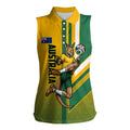 Personalized Australia Soccer Kangaroo Women Sleeveless Polo Shirt Australia Flag Athletic Mascot Boxing Kangaroo
