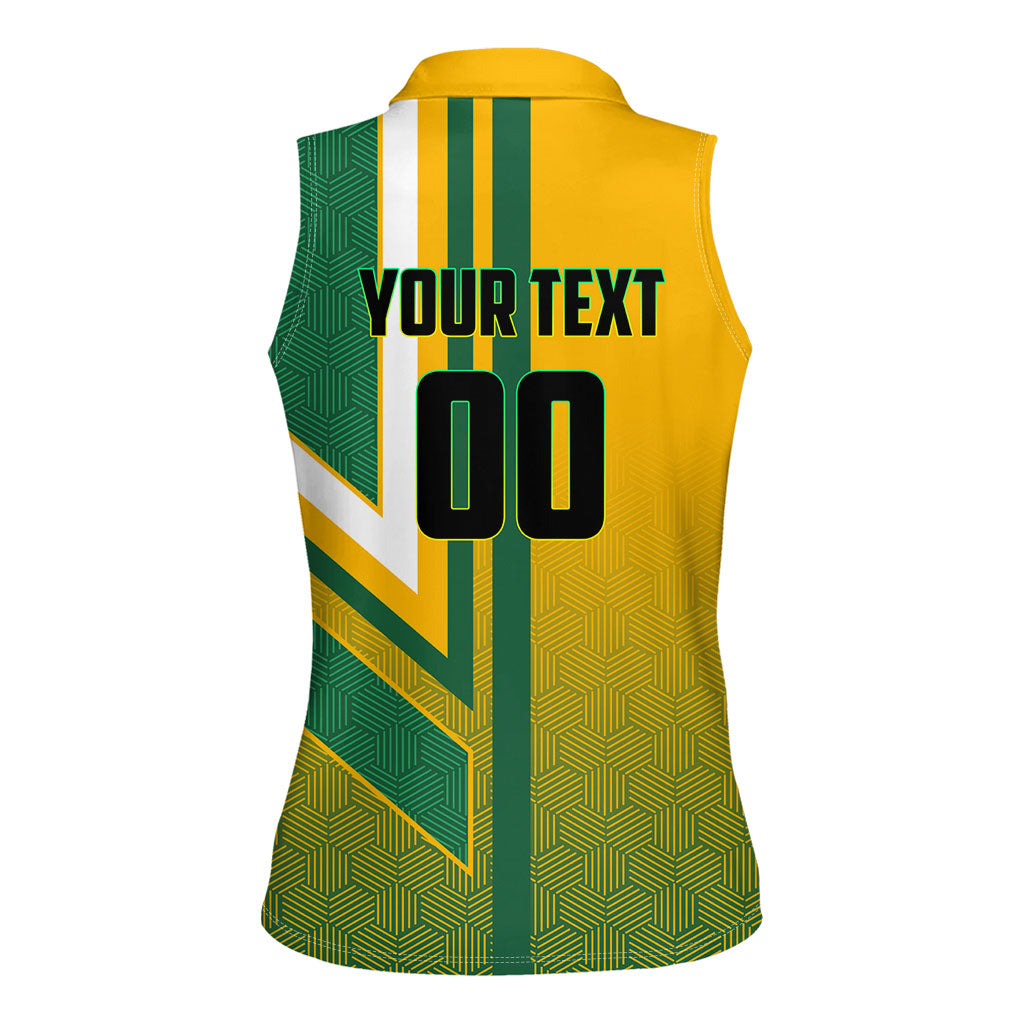 Personalized Australia Soccer Kangaroo Women Sleeveless Polo Shirt Australia Flag Athletic Mascot Boxing Kangaroo
