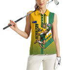 Personalized Australia Soccer Kangaroo Women Sleeveless Polo Shirt Australia Flag Athletic Mascot Boxing Kangaroo