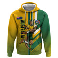 Personalized Australia Soccer Kangaroo Zip Hoodie Australia Flag Athletic Mascot Boxing Kangaroo