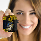 North Queensland Cowboys Rugby AirPods Case Tribal Polynesian Power Art - Lightning Mascot