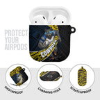 North Queensland Cowboys Rugby AirPods Case Tribal Polynesian Power Art - Lightning Mascot