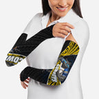 North Queensland Cowboys Rugby Arm Sleeves Tribal Polynesian Power Art - Lightning Mascot