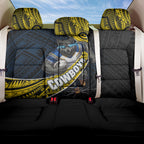 North Queensland Cowboys Rugby Back Car Seat Cover Tribal Polynesian Power Art - Lightning Mascot