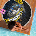 North Queensland Cowboys Rugby Beach Blanket Tribal Polynesian Power Art - Lightning Mascot