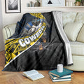 North Queensland Cowboys Rugby Blanket Tribal Polynesian Power Art - Lightning Mascot