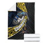 North Queensland Cowboys Rugby Blanket Tribal Polynesian Power Art - Lightning Mascot
