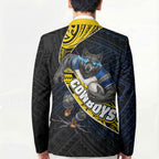 North Queensland Cowboys Rugby Blazer Tribal Polynesian Power Art - Lightning Mascot