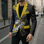 North Queensland Cowboys Rugby Blazer Tribal Polynesian Power Art - Lightning Mascot