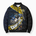 North Queensland Cowboys Rugby Bomber Puffer Jacket Tribal Polynesian Power Art - Lightning Mascot