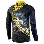 North Queensland Cowboys Rugby Button Sweatshirt Tribal Polynesian Power Art - Lightning Mascot