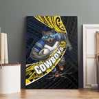 North Queensland Cowboys Rugby Canvas Wall Art Tribal Polynesian Power Art - Lightning Mascot