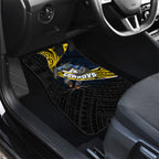 North Queensland Cowboys Rugby Car Mats Tribal Polynesian Power Art - Lightning Mascot
