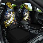 North Queensland Cowboys Rugby Car Seat Cover Tribal Polynesian Power Art - Lightning Mascot