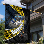 North Queensland Cowboys Rugby Garden Flag Tribal Polynesian Power Art - Lightning Mascot