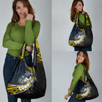 North Queensland Cowboys Rugby Grocery Bag Tribal Polynesian Power Art - Lightning Mascot
