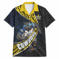North Queensland Cowboys Rugby Hawaiian Shirt Tribal Polynesian Power Art - Lightning Mascot