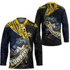 North Queensland Cowboys Rugby Hockey Jersey Tribal Polynesian Power Art - Lightning Mascot