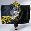 North Queensland Cowboys Rugby Hooded Blanket Tribal Polynesian Power Art - Lightning Mascot