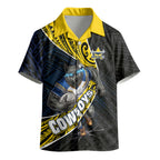 North Queensland Cowboys Rugby Kid Hawaiian Shirt Tribal Polynesian Power Art - Lightning Mascot