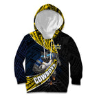 North Queensland Cowboys Rugby Kid Hoodie Tribal Polynesian Power Art - Lightning Mascot