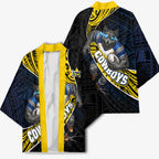 North Queensland Cowboys Rugby Kimono Tribal Polynesian Power Art - Lightning Mascot