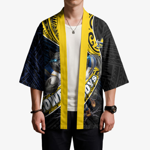 North Queensland Cowboys Rugby Kimono Tribal Polynesian Power Art - Lightning Mascot