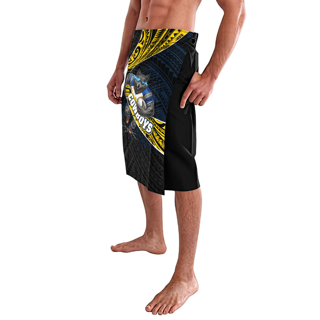 North Queensland Cowboys Rugby Lavalava Tribal Polynesian Power Art - Lightning Mascot