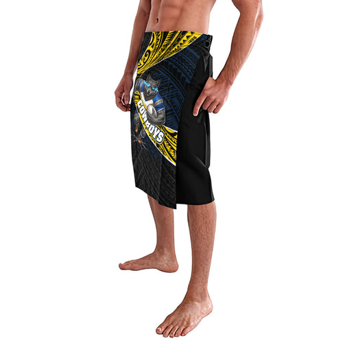 North Queensland Cowboys Rugby Lavalava Tribal Polynesian Power Art - Lightning Mascot