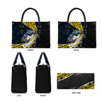 North Queensland Cowboys Rugby Leather Bag Tribal Polynesian Power Art - Lightning Mascot