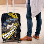 North Queensland Cowboys Rugby Luggage Cover Tribal Polynesian Power Art - Lightning Mascot