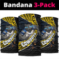 North Queensland Cowboys Rugby Neck Gaiter Tribal Polynesian Power Art - Lightning Mascot