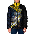 North Queensland Cowboys Rugby Padded Jacket Tribal Polynesian Power Art - Lightning Mascot