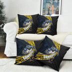 North Queensland Cowboys Rugby Pillow Cover Tribal Polynesian Power Art - Lightning Mascot