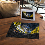 North Queensland Cowboys Rugby Puzzle Tribal Polynesian Power Art - Lightning Mascot