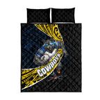 North Queensland Cowboys Rugby Quilt Bed Set Tribal Polynesian Power Art - Lightning Mascot