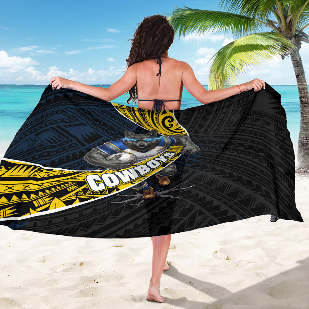 North Queensland Cowboys Rugby Sarong Tribal Polynesian Power Art - Lightning Mascot