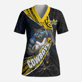 North Queensland Cowboys Rugby Scrub Top Tribal Polynesian Power Art - Lightning Mascot