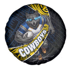 North Queensland Cowboys Rugby Spare Tire Cover Tribal Polynesian Power Art - Lightning Mascot