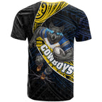 North Queensland Cowboys Rugby T Shirt Tribal Polynesian Power Art - Lightning Mascot