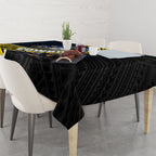 North Queensland Cowboys Rugby Tablecloth Tribal Polynesian Power Art - Lightning Mascot