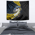 North Queensland Cowboys Rugby Tapestry Tribal Polynesian Power Art - Lightning Mascot
