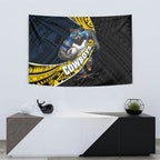 North Queensland Cowboys Rugby Tapestry Tribal Polynesian Power Art - Lightning Mascot