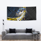North Queensland Cowboys Rugby Tapestry Tribal Polynesian Power Art - Lightning Mascot
