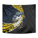 North Queensland Cowboys Rugby Tapestry Tribal Polynesian Power Art - Lightning Mascot