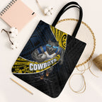 North Queensland Cowboys Rugby Tote Bag Tribal Polynesian Power Art - Lightning Mascot
