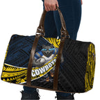 North Queensland Cowboys Rugby Travel Bag Tribal Polynesian Power Art - Lightning Mascot