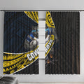 North Queensland Cowboys Rugby Window Curtain Tribal Polynesian Power Art - Lightning Mascot