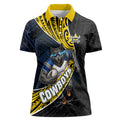 North Queensland Cowboys Rugby Women Polo Shirt Tribal Polynesian Power Art - Lightning Mascot